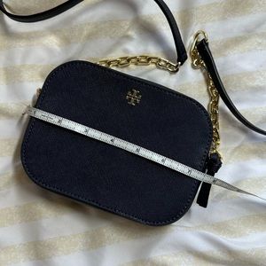 Tory Burch Robinson Round Crossbody bag in Saffiano leather Nave Blue